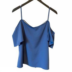 BP Nordstrom cold shoulder strappy top blue S